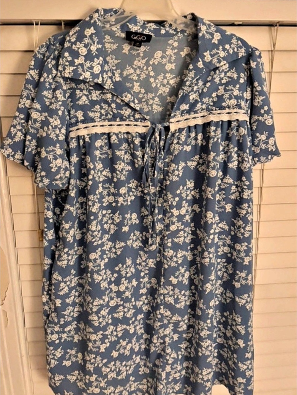 Gigio Floral Blue & White Maxi Dress